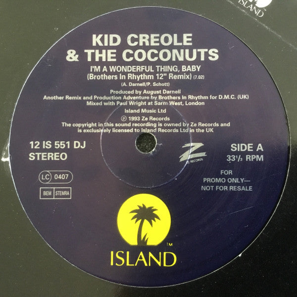 Kid Creole And The Coconuts - I'm A Wonderful Thing, Baby (Brothers...