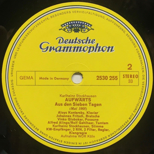 Karlheinz Stockhausen - Es Und Aufwärts (LP)
