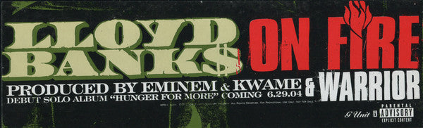 Lloyd Banks - On Fire / Warrior (12"", Promo)