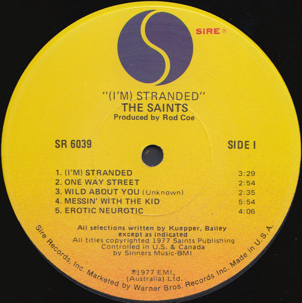 The Saints (2) - (I'm) Stranded (LP, Album, Win)
