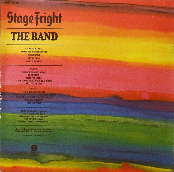 The Band - Stage Fright (LP, Album, Win)