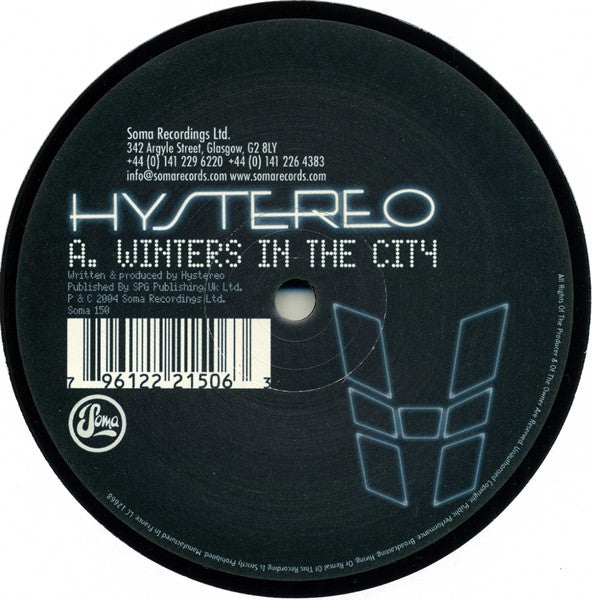 Hystereo - Winters In The City / Corporate Crimewave (12"")