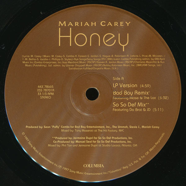 Mariah Carey - Honey (2x12"")