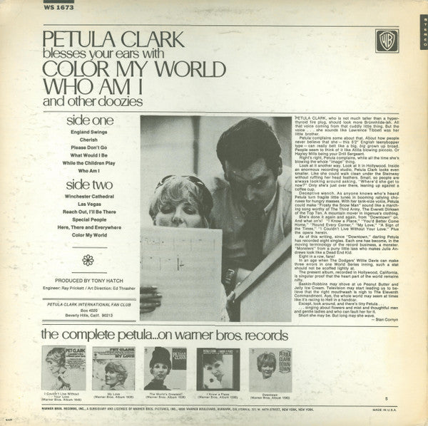 Petula Clark - Color My World / Who Am I (LP, Album)
