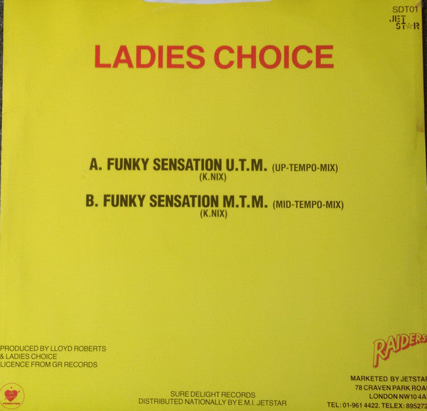 Ladies Choice - Funky Sensation (Double Mix) (12"", Single, Pic)