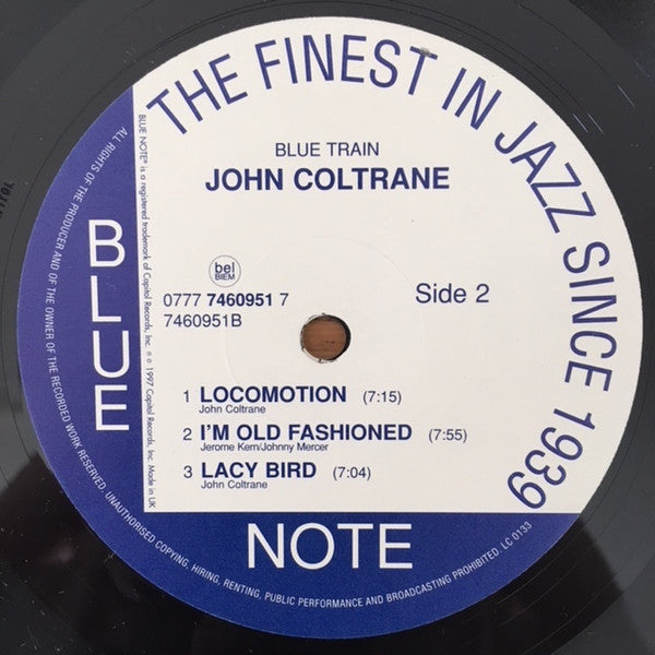 John Coltrane - Blue Train (LP, Album, RE, 180)