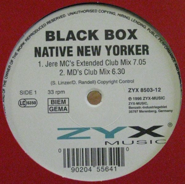 Black Box - Native New Yorker (12"")