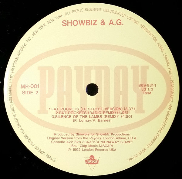 Showbiz & A.G. - Fat Pockets (12"", RE)