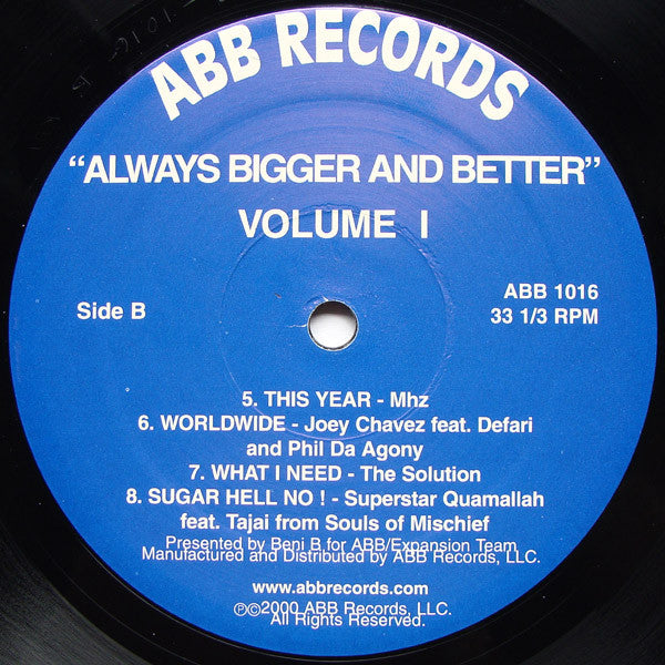 Various - Always Bigger And Better Vol. 1 (2xLP, Comp, Rad)