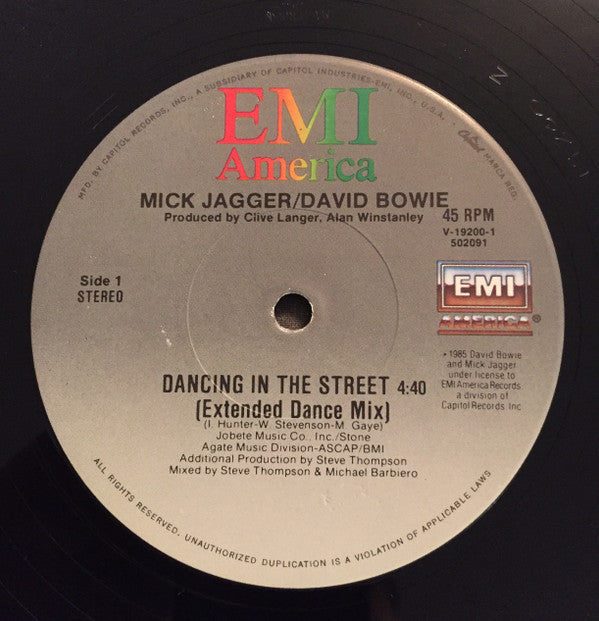 David Bowie and Mick Jagger - Dancing In The Street (12"", Single)