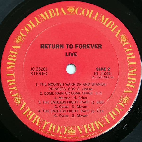 Return To Forever - Live (LP, Album)