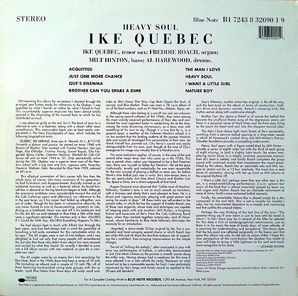 Ike Quebec - Heavy Soul (LP, Album, Ltd, RE, 180)