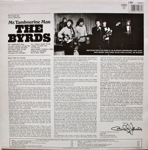 The Byrds - Mr. Tambourine Man (LP, Album, RE)