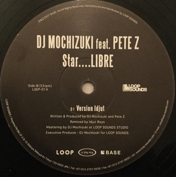 DJ Mochizuki Featuring Pete Z* - Star....LIBRE (12"")