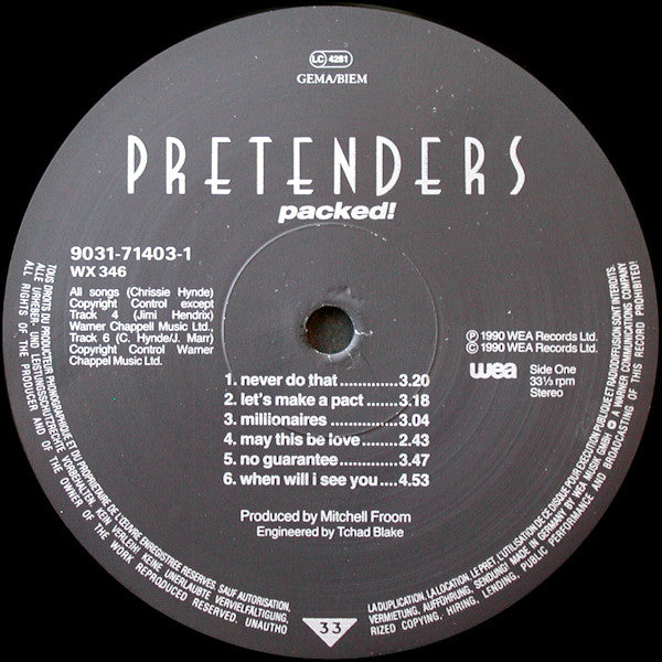 Pretenders* - Packed! (LP, Album)