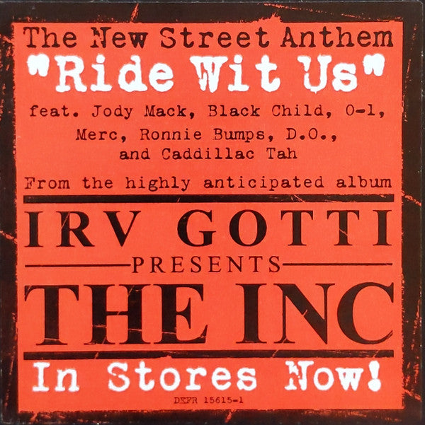 Irv Gotti - Ride Wit Us / 1 Hearse, 2 Suburbans(12", Promo)