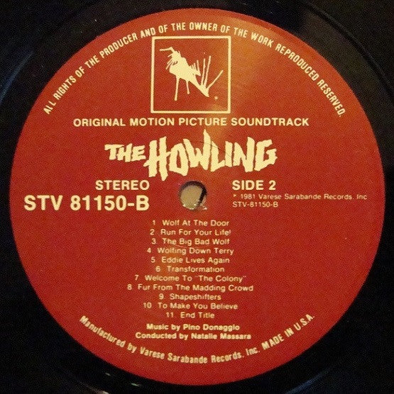 Pino Donaggio - The Howling (Original Motion Picture Soundtrack)(LP...