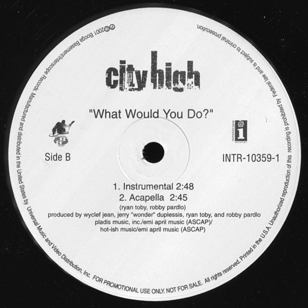 City High - What Would You Do? (12"", Promo)