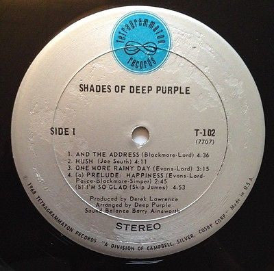 Deep Purple - Shades Of Deep Purple (LP, Album, Rou)
