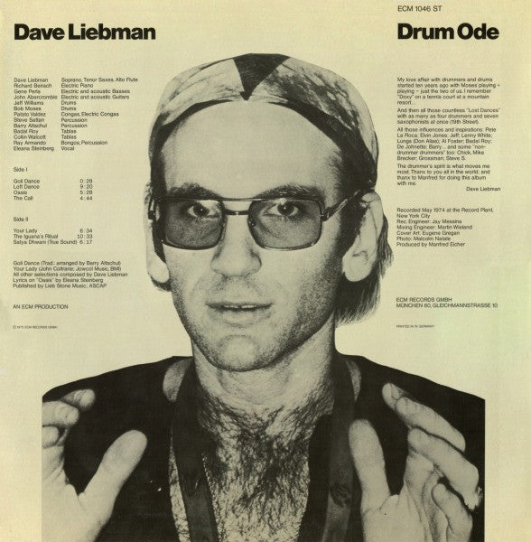 Dave Liebman* - Drum Ode (LP, Album)