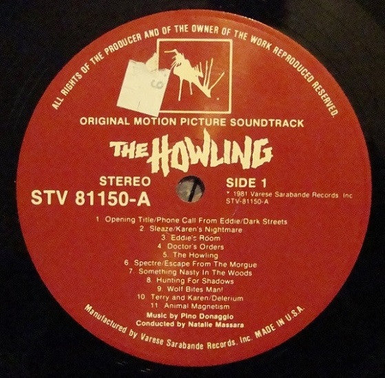 Pino Donaggio - The Howling (Original Motion Picture Soundtrack)(LP...