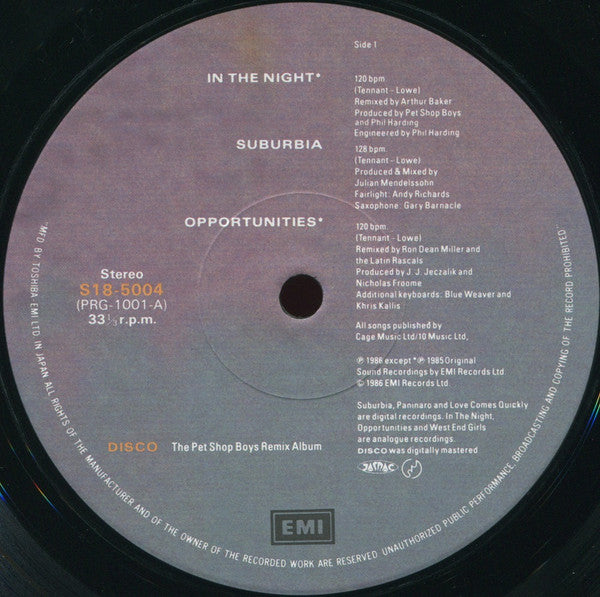 Pet Shop Boys - Disco (LP, Comp)