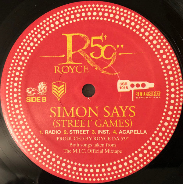 Royce Da 5'9"" - Buzzin' / Simon Says (Street Games) (12"", Single)