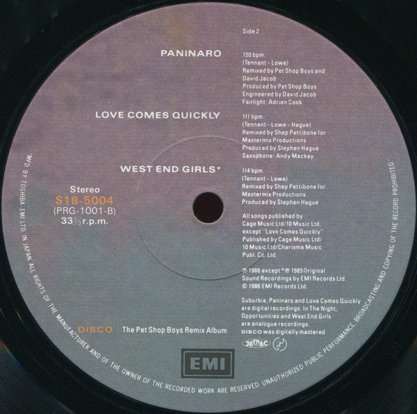 Pet Shop Boys - Disco (LP, Comp)