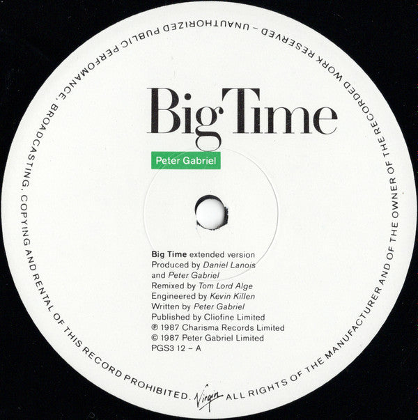 Peter Gabriel - Big Time (12"", Single)