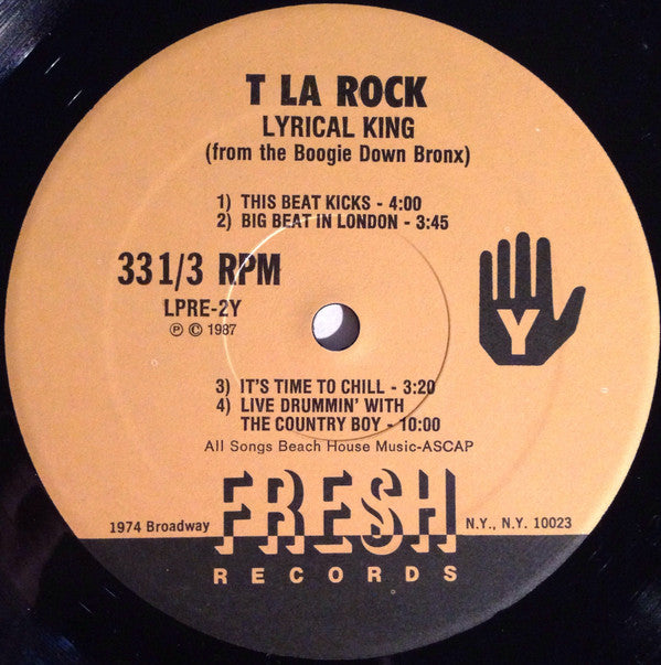 T La Rock - Lyrical King (From The Boogie Down Bronx) (LP, Album)