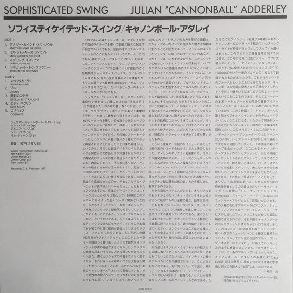 Cannonball Adderley - Sophisticated Swing (LP, Mono)