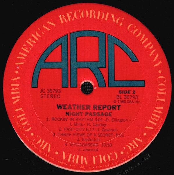 Weather Report - Night Passage (LP, Album)