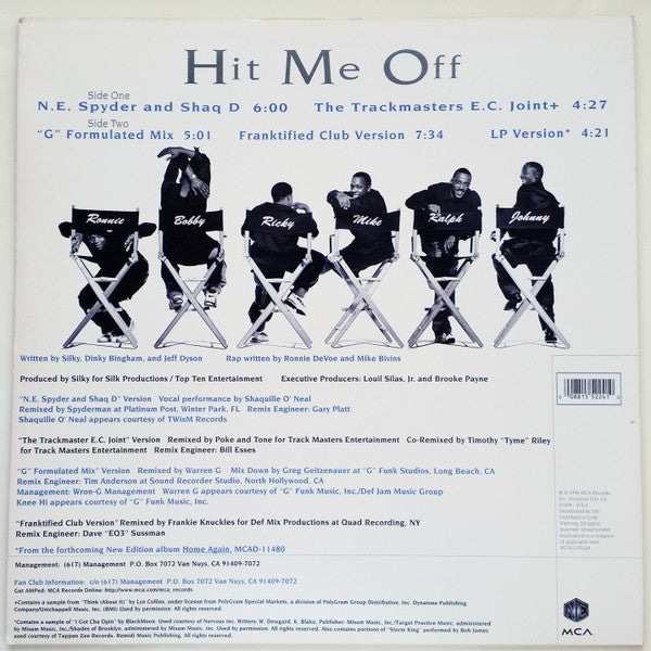New Edition - Hit Me Off (12"")