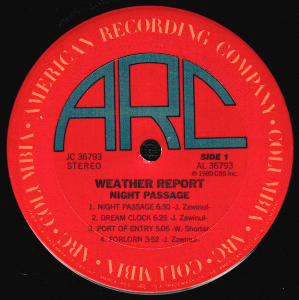 Weather Report - Night Passage (LP, Album)