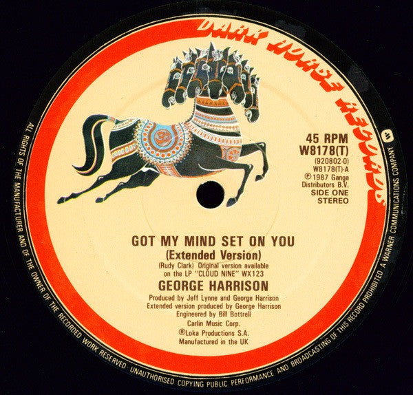 George Harrison - Got My Mind Set On You (Extended Version)(12", Si...