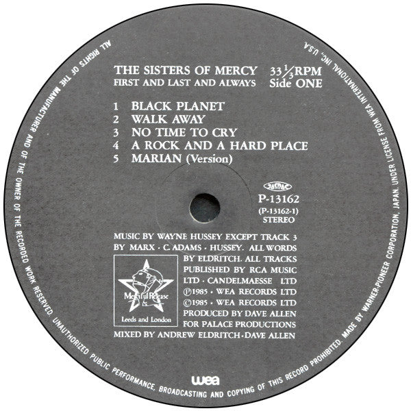 The Sisters Of Mercy - First And Last And Always = マーシーの合言葉(LP, Album)