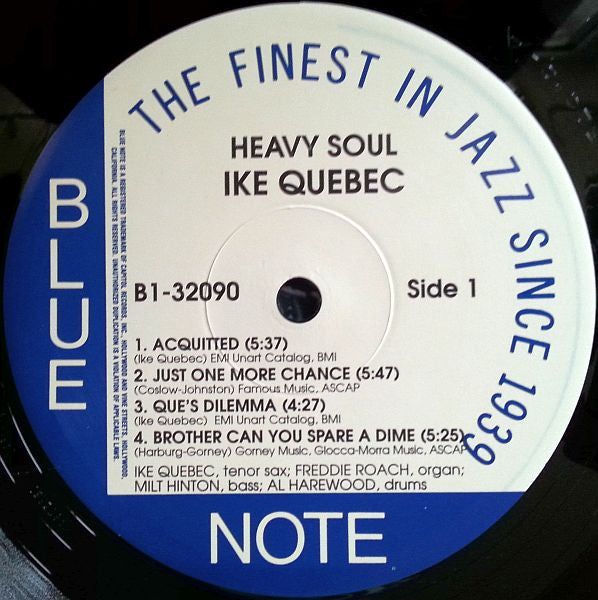 Ike Quebec - Heavy Soul (LP, Album, Ltd, RE, 180)