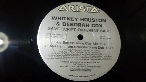 Whitney Houston & Deborah Cox - Same Script, Different Cast (2x12"")
