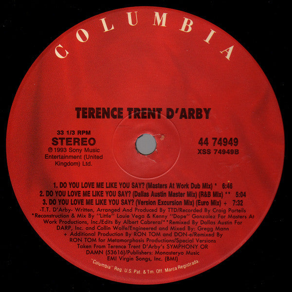 Terence Trent D'Arby - Do You Love Me Like You Say? (12"", Single)