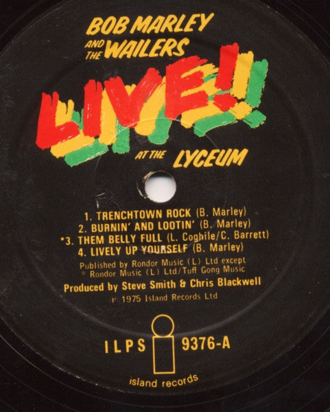 Bob Marley And The Wailers* - Live! At The Lyceum (LP, Album)