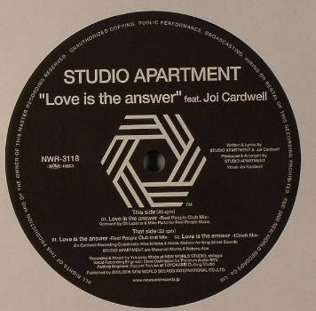 Studio Apartment Feat. Joi Cardwell - Love Is The Answer (12"")