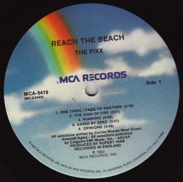 The Fixx - Reach The Beach (LP, Album, Pin)