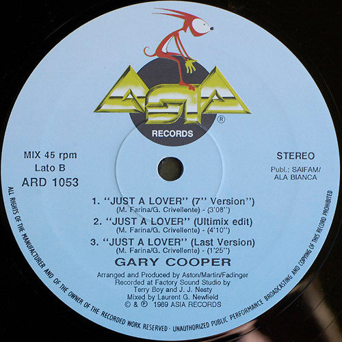 Gary Cooper - Just A Lover (12"")