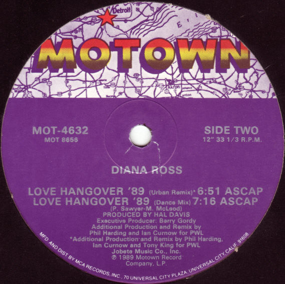 Diana Ross - Love Hangover '89 (12"", Single)