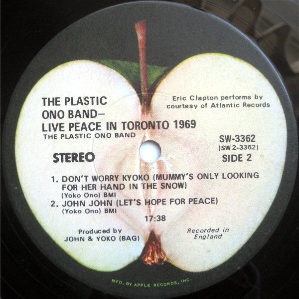 The Plastic Ono Band - Live Peace In Toronto 1969 (LP, Album, Win)