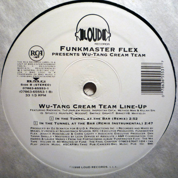 Funkmaster Flex - Wu Tang Cream Team Line Up / In The Tunnel At The...