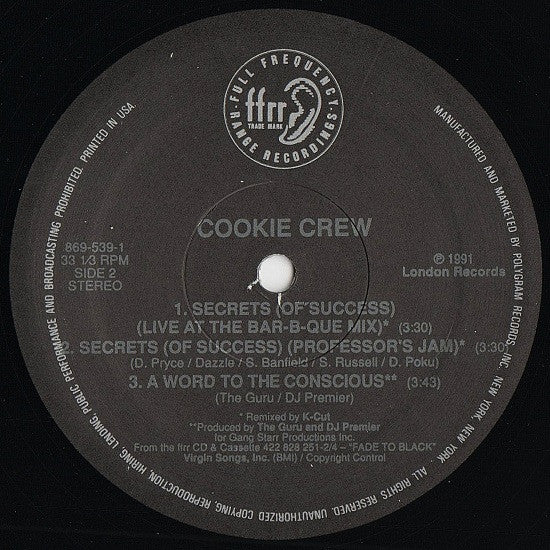 Cookie Crew* - Secrets (Of Success) (12"")