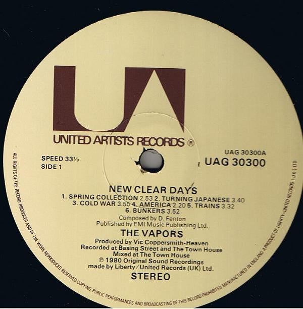 The Vapors - New Clear Days (LP, Album)