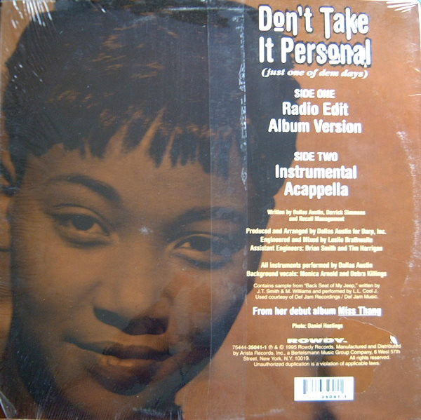 Monica - Don't Take It Personal (Just One Of Dem Days) (12"")