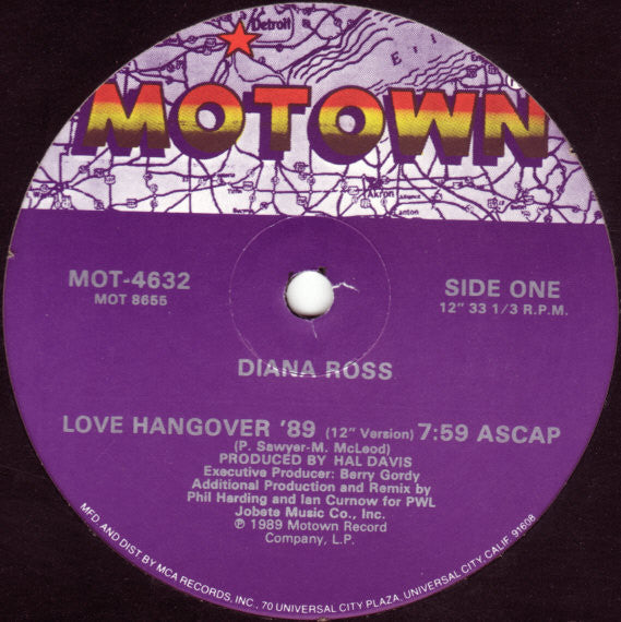 Diana Ross - Love Hangover '89 (12"", Single)